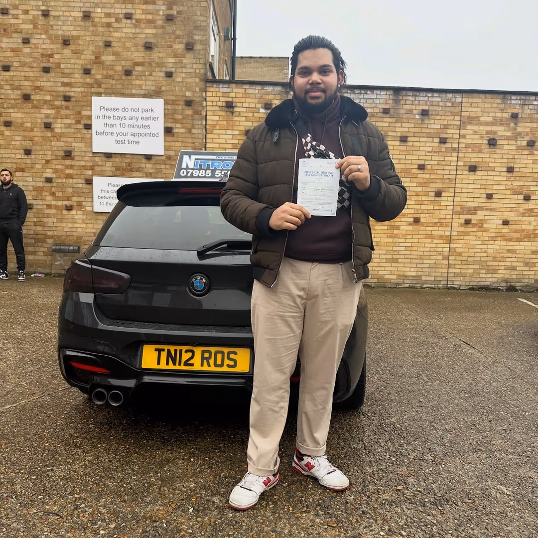 Congratulations to Rasve for Passing at Goodmayes DTC!
